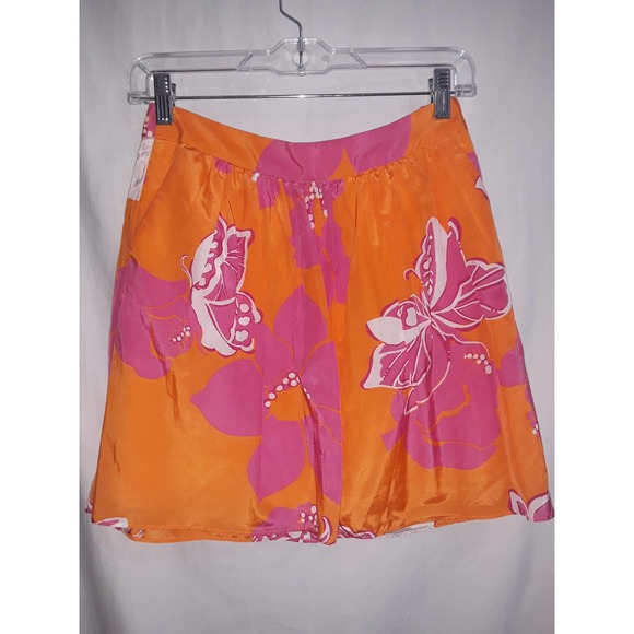 Lilly Pulitzer Bright Floral Mini Skirt Sz 0 EUC - Picture 4 of 6